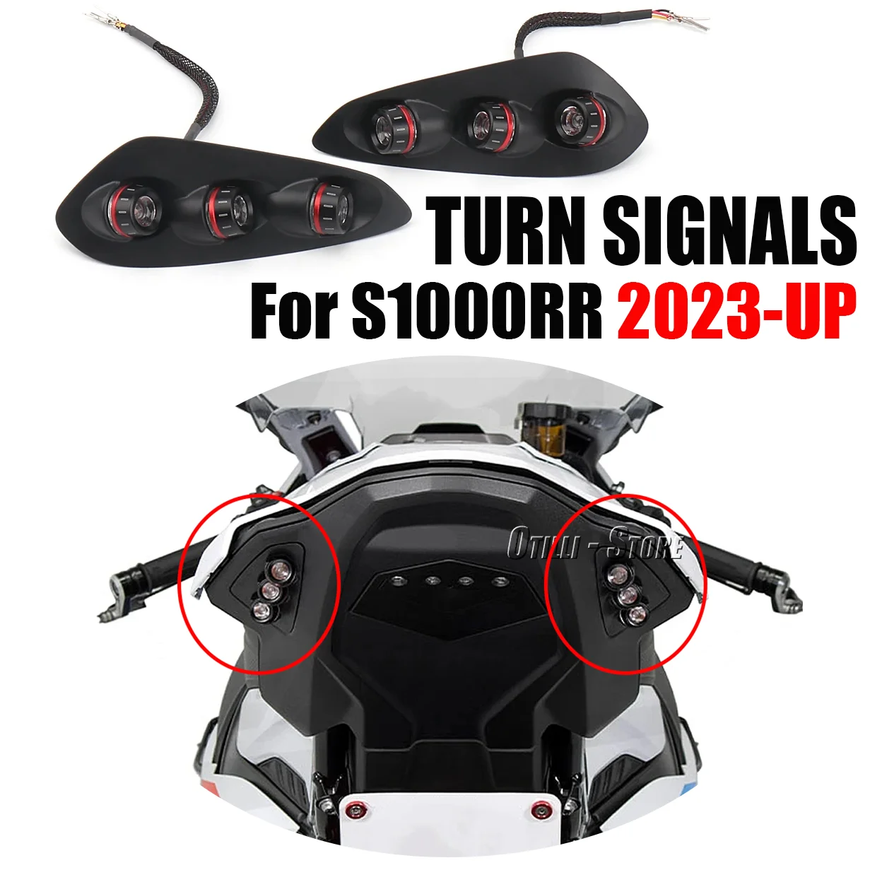 

Motorcycle Accessorie LED Rear Turn Signal light Indicator Signal LampModification For BMW S1000RR S 1000 RR S1000 RR 2023-