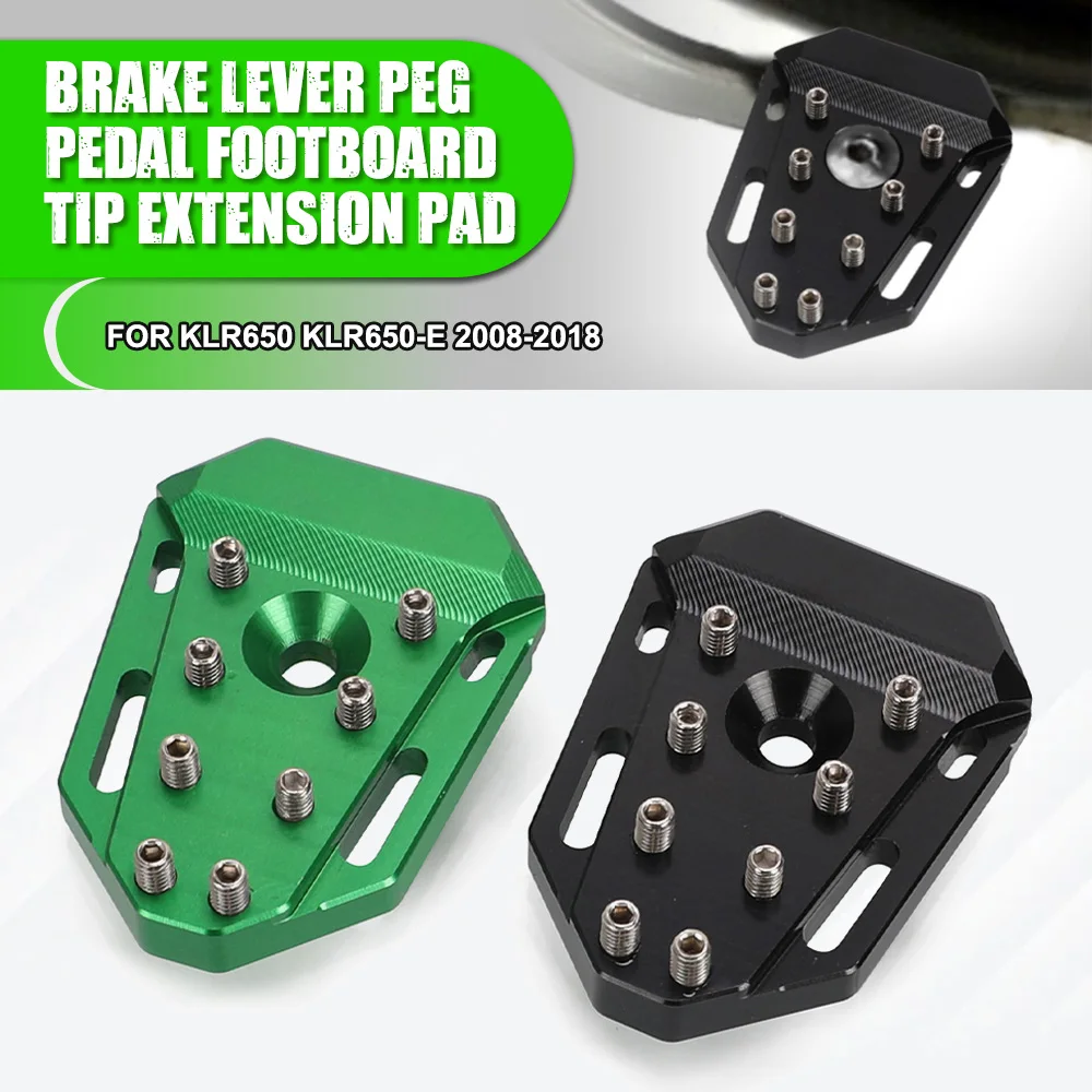 

Foot Brake Pedal Enlarge Step Plate For Kawasaki KLR650 KLR650-E 2008-2018 Lever Extension Pad Extender Tips Stand Motorcycle