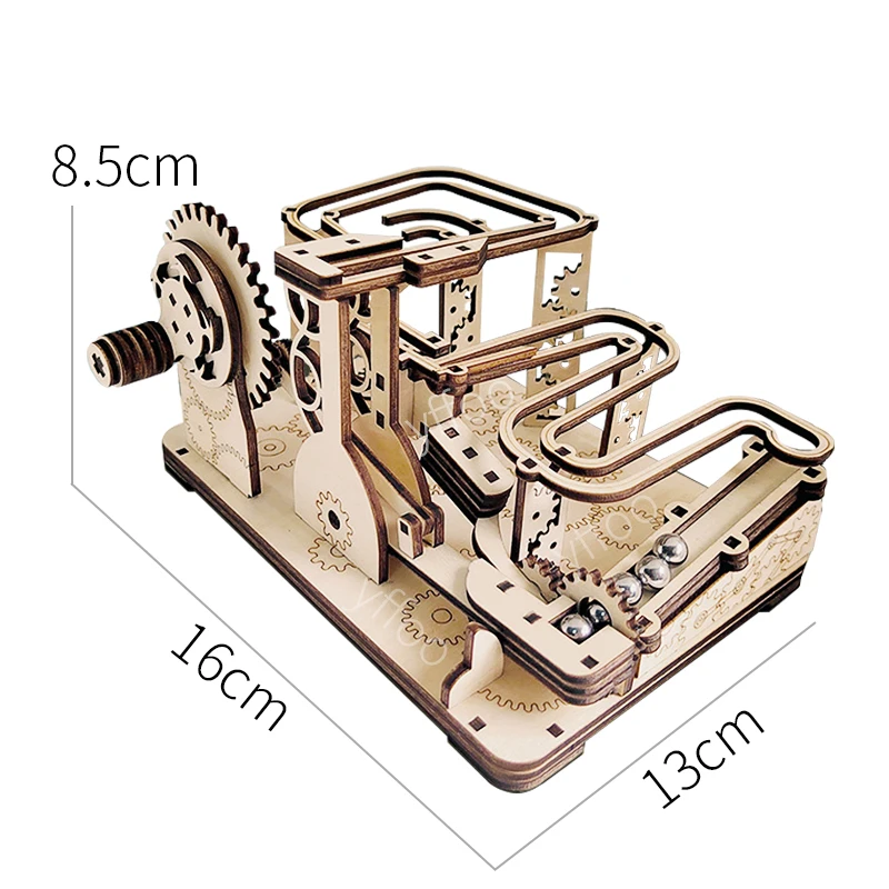 Yffoo DIY ręcznie robione zabawki marmur Run Tracks Wood Puzzle 3D Diorama zestaw modeli do składania klocki do budowy dla dzieci dorośli prezent