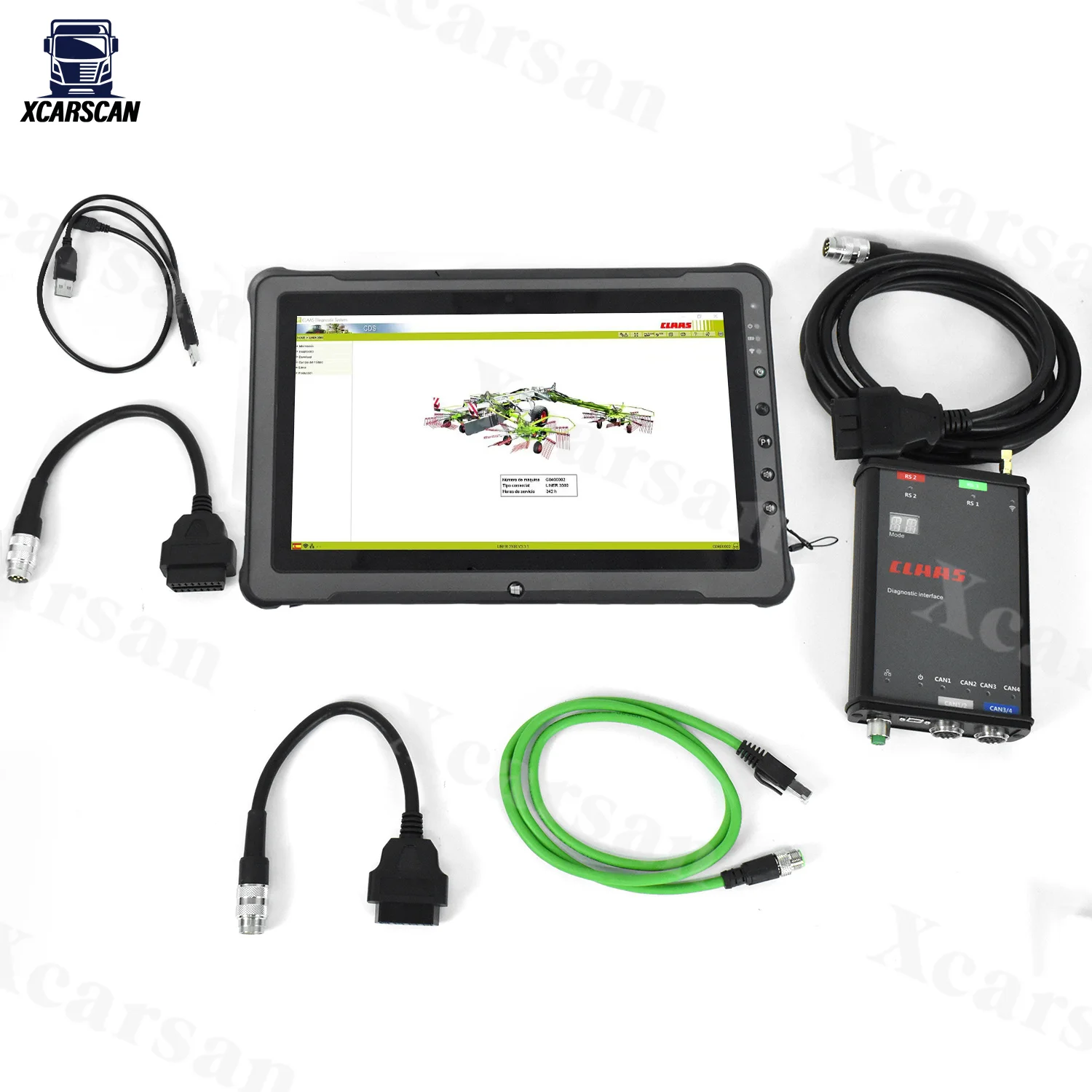 

FOR CLAAS CANUSB with Getac F110 Tablet CLAAS 4 CAN Wi-Fi diagnostic scanner tool Agriculture construction Truck Tractor