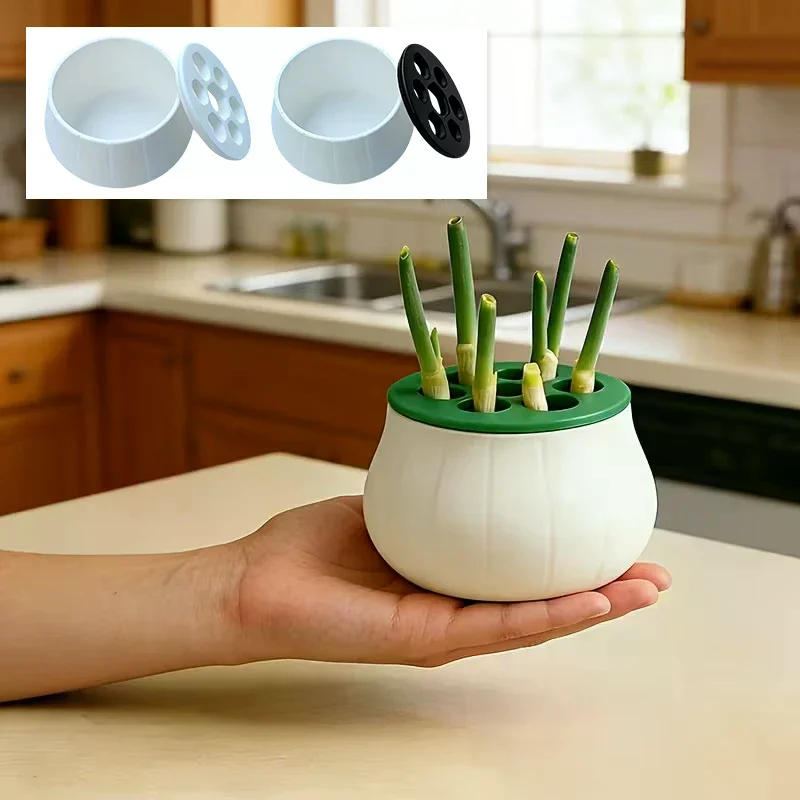 Vaso de Regeneração de Cebolinha Impresso em 3D Estação de Propagação Hidropônica para Jardinagem Interna na Cozinha