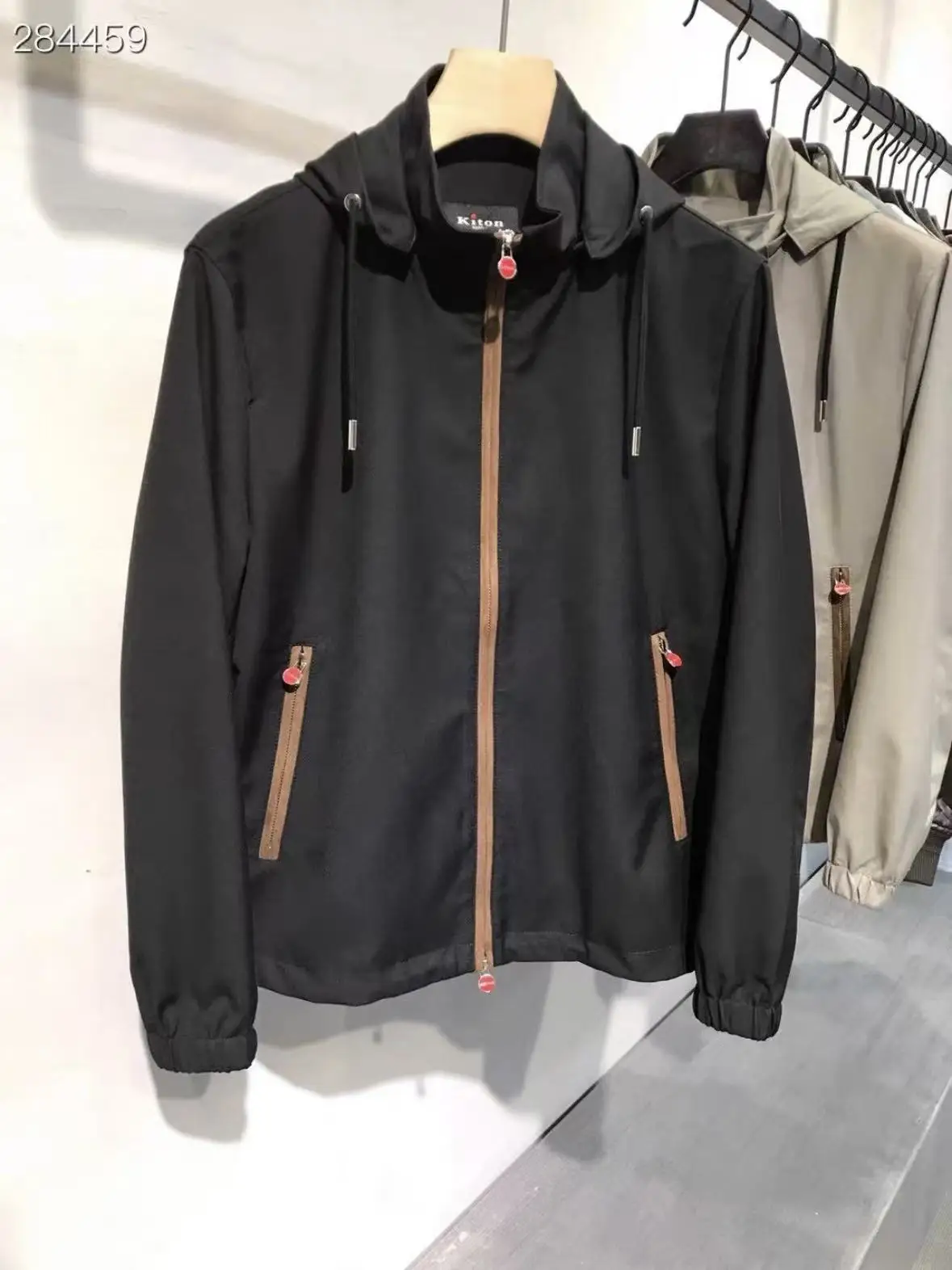 

Kiton Old Money Wind Hooded Fleece Casual Jacket