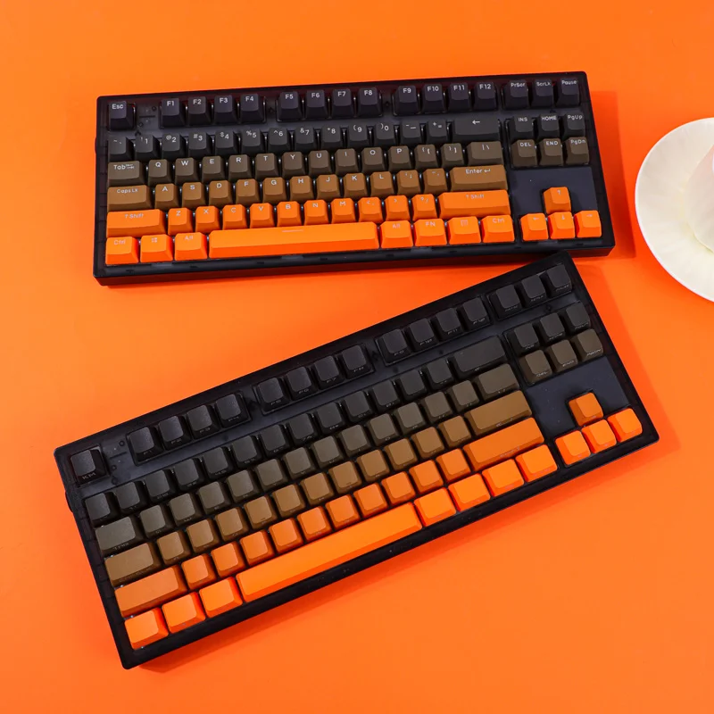 Twilight keycap translucent PBT side engraving OEM simple gradual change 688796 keyboard mechanical