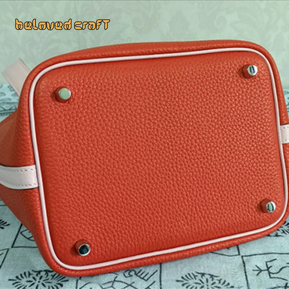 BelovedCraft Leather Bag Pattern Making with Kraft Paper and Acrylic Templates for Bucket Bag Woven Basket Bag Market