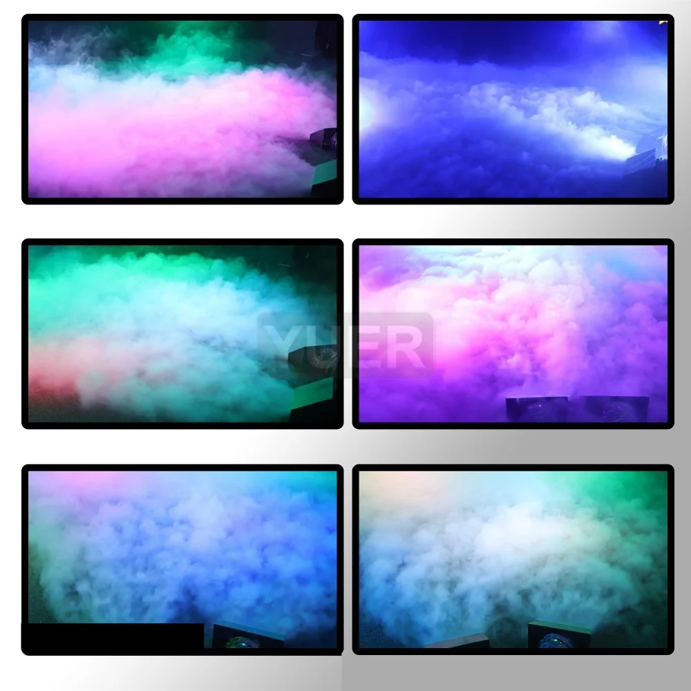 YUER Double Head 3000w Water Fog Haze Machine DMX Remote Control Smoke Haze Low Lying Decoration Wedding Stage Concert Party