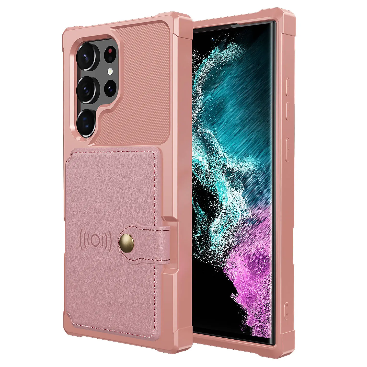 for Samsung Galaxy S20 Ultra Note 20 Ultra Note 10 9 Plus Case with Card Holder, Heavy Duty Rugged Leather Flip Wallet Cover