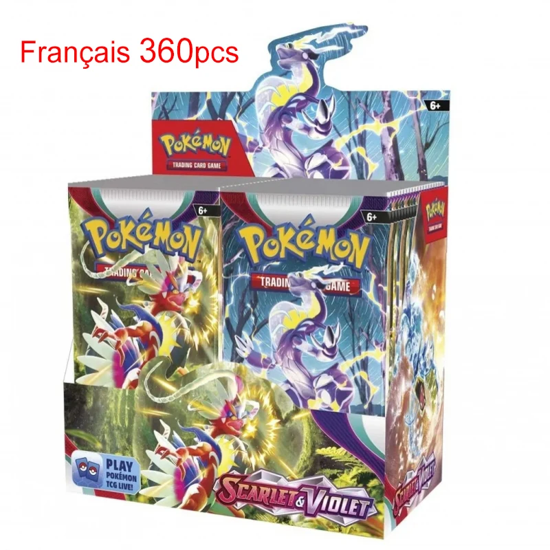 360pcs Pokemon French Version Scarlet & Violet Cards Evolution Booster Gift Game Collection Battle Trading Collection Card Toys