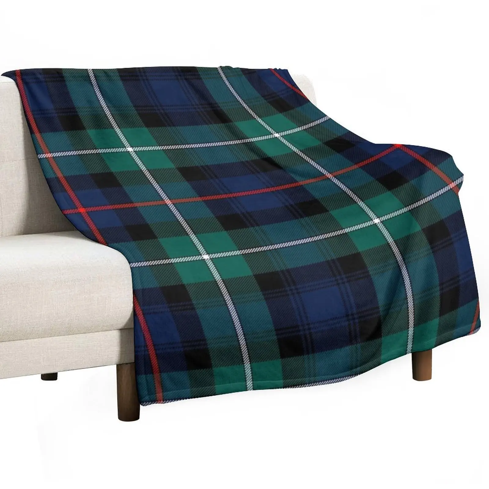 

MacKenzie Modern Tartan Throw Blanket Personalized Gift Bed linens christmas gifts Sofa Quilt Blankets