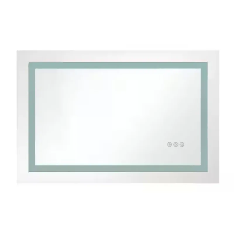 

Rectangular Frameless Dimmable Anti-Fog Wall LED Bathroom Vanity Mirror, Simple fashion, easy to install, not easy to break