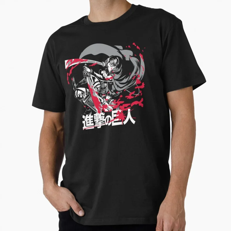The strongest soldier Attack On Titan Gift t shirt for Anime lover Manga Graphic Tee Y2K clothes Large size Tops cartoon print