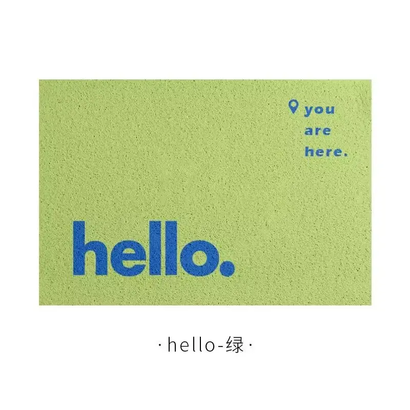 Hello Custom Size Door Mat, PVC Anti-slip Doormat, Silk Loop, Home Decor, Hi-Foot Mat, Outside Entrance Carpet,  Large Porch Mat