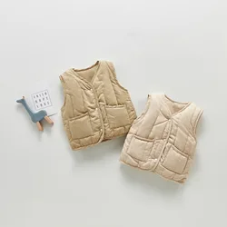 Autumn And Winter Newborn Quilting Sleeveless Thick Waistcoat Infant Baby  Boys And  Girls Fashion Baby Clothing