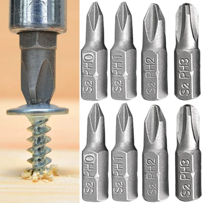 Anti Slip Hex Shank Magnetic Drill Bit Set Phillips Electric Screwdriver Driver Bit Cross Head Insert Bits Impact Tools 25mm