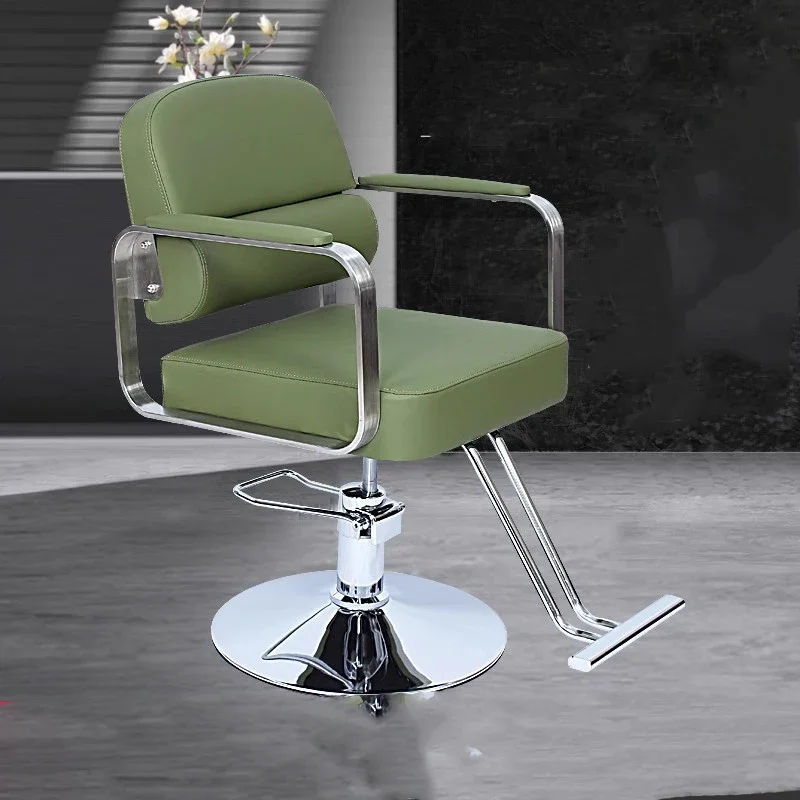 

Nordic Adults Barber Chair Folding Single Trendy Vintage Barber Chair Comfortable Swivel Cadeira De Cabeleireiro Salon Furniture