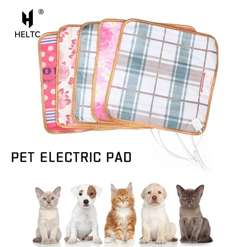 220V Pet Dog Cat Waterproof Electric Heating Pad Body Winter Warmer Mat Bed Blanket Animals Bed Heater Accessories 40x40/60cm