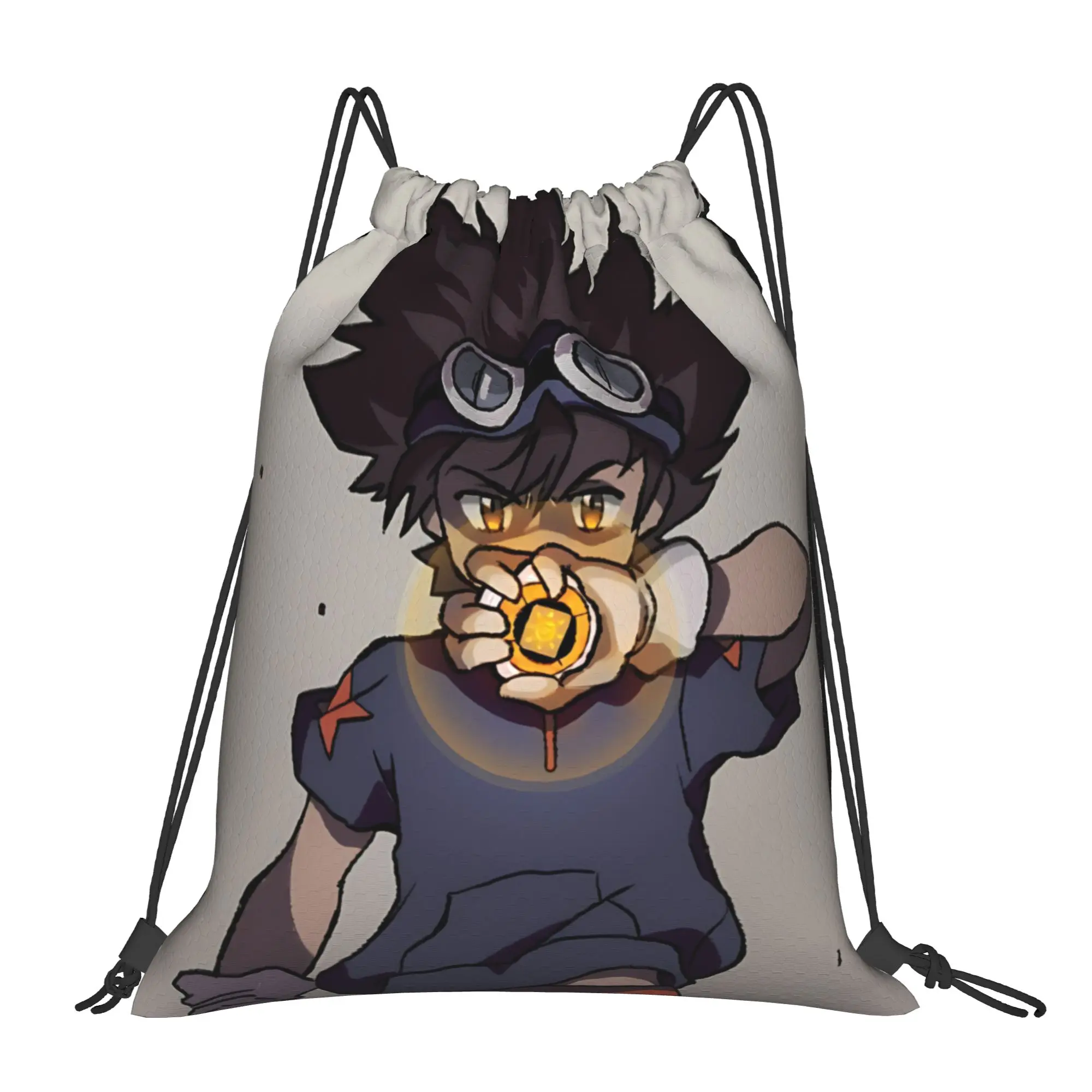 bag Pouch Digital Monster  Drawstring Bags Sports Pouch Print Backpack Boy Girls School Shoe Bag