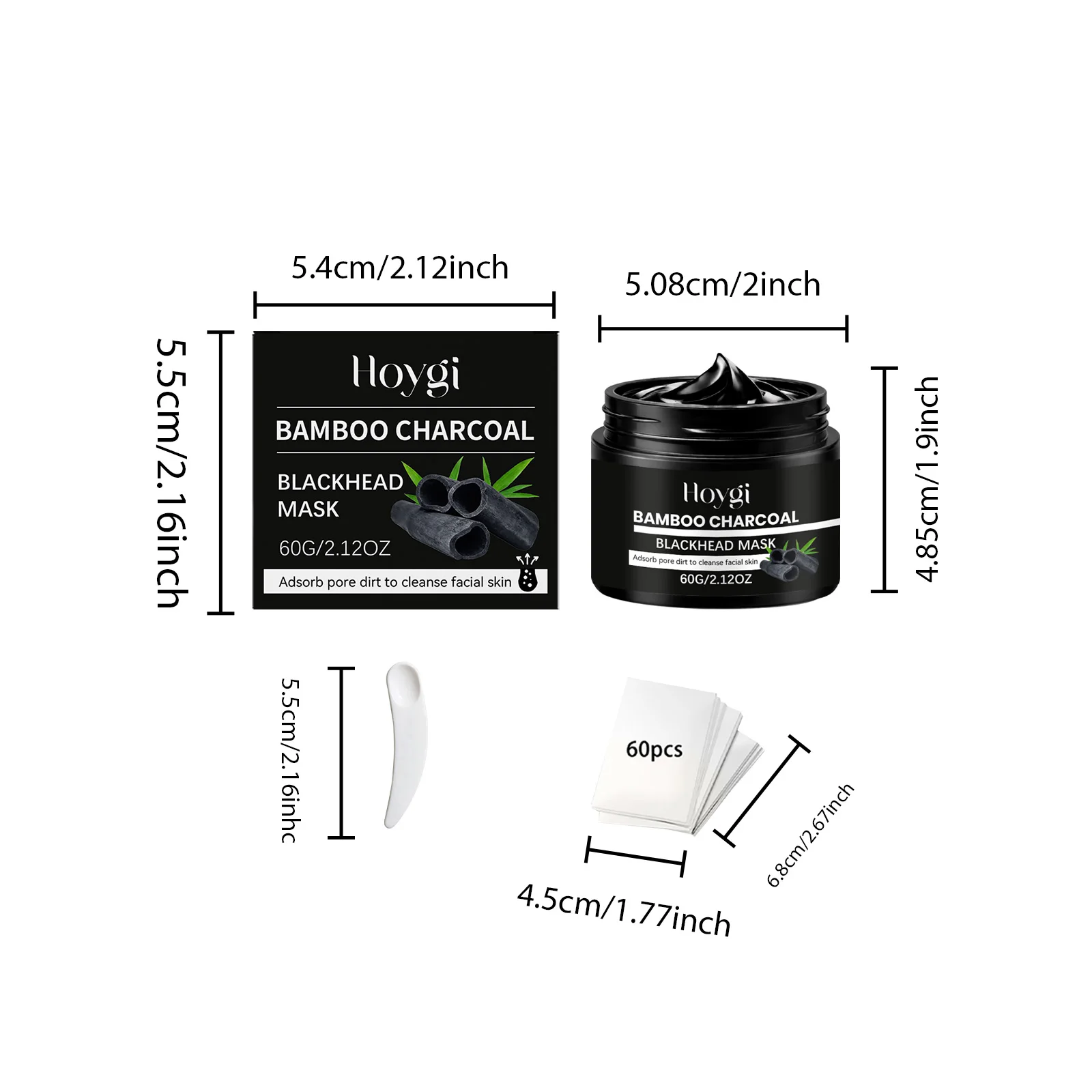Bamboo Charcoal Blackhead Mask Peel Off Pore Cleansing Nose Mask for Deep Dirt Oil Removal Blackhead Cleansing Skincare view 6