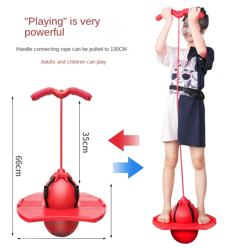 Saltando Bola Com Alça E Bomba Plataforma De Equilíbrio Salto Bouncy Pogo Para Crianças Playground Sports Workout Competição Toy