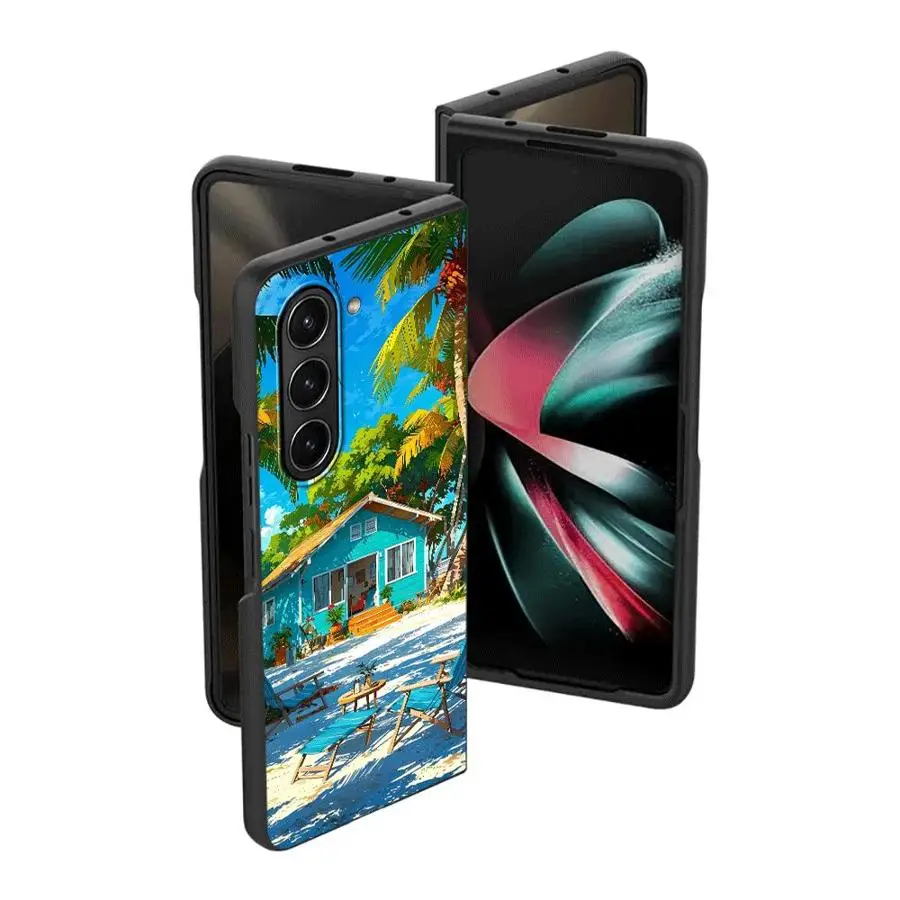 Custodia posteriore per telefono Underwater World Turtle per Samsung Galaxy ZFold7 Z Fold 7 6 5 4 3 ZFold4 ZFold5 ZFold3 ZFold6