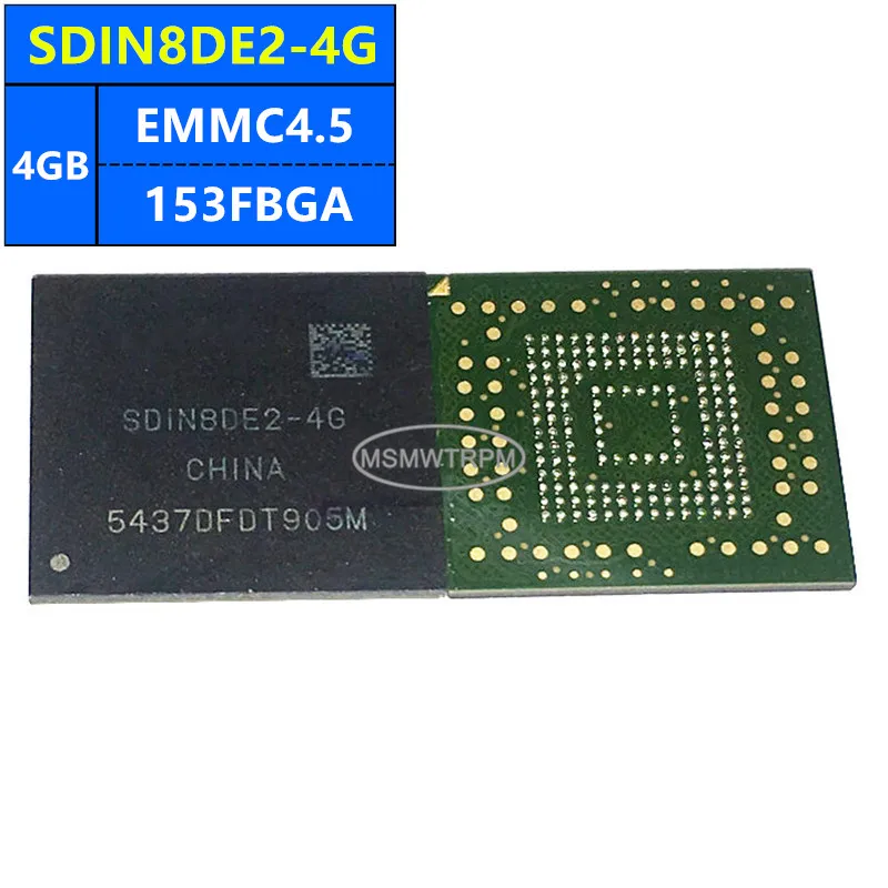 THGBM5G5A1JBAIR SDIN8DE2-4G SDIN7DP2-4G EMMC4.5 4GB 153FBGA ชิปหน่วยความจํา IC ส่วนประกอบอิเล็กทรอนิกส์ใหม่เดิม