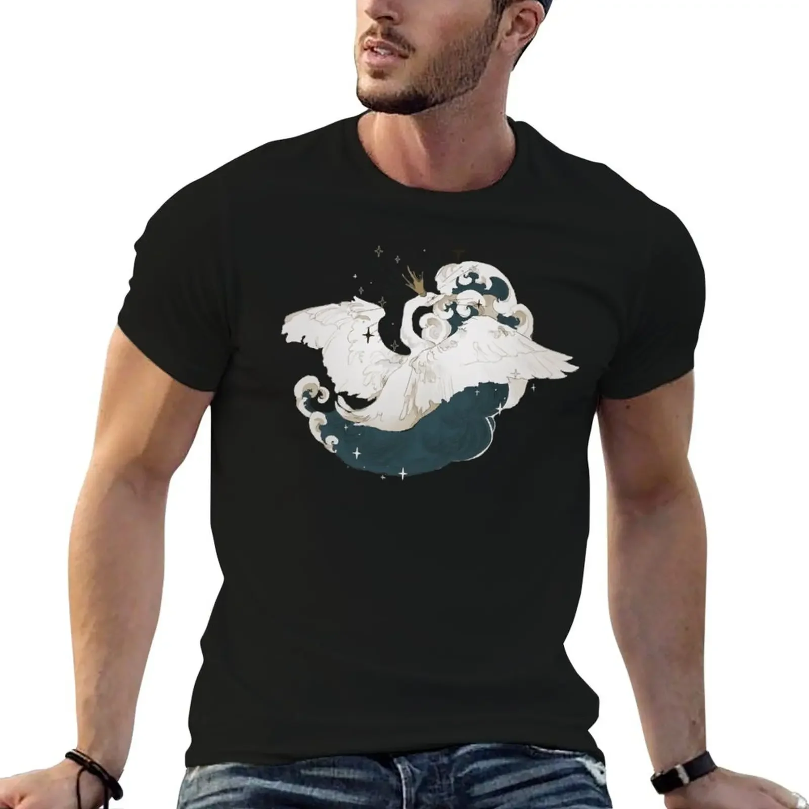 

swan bride T-Shirt oversized graphic tee plain Luxury man vintage clothes compression shirt men