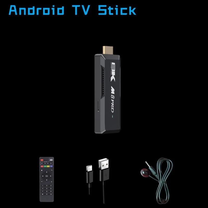 M8 PRO TV Stick 1GB 8GB Android 12.1 Smart TV Box Aiiwinner H313 2.4G+5G Dual Band WIFI Android Media Player Easy To Use