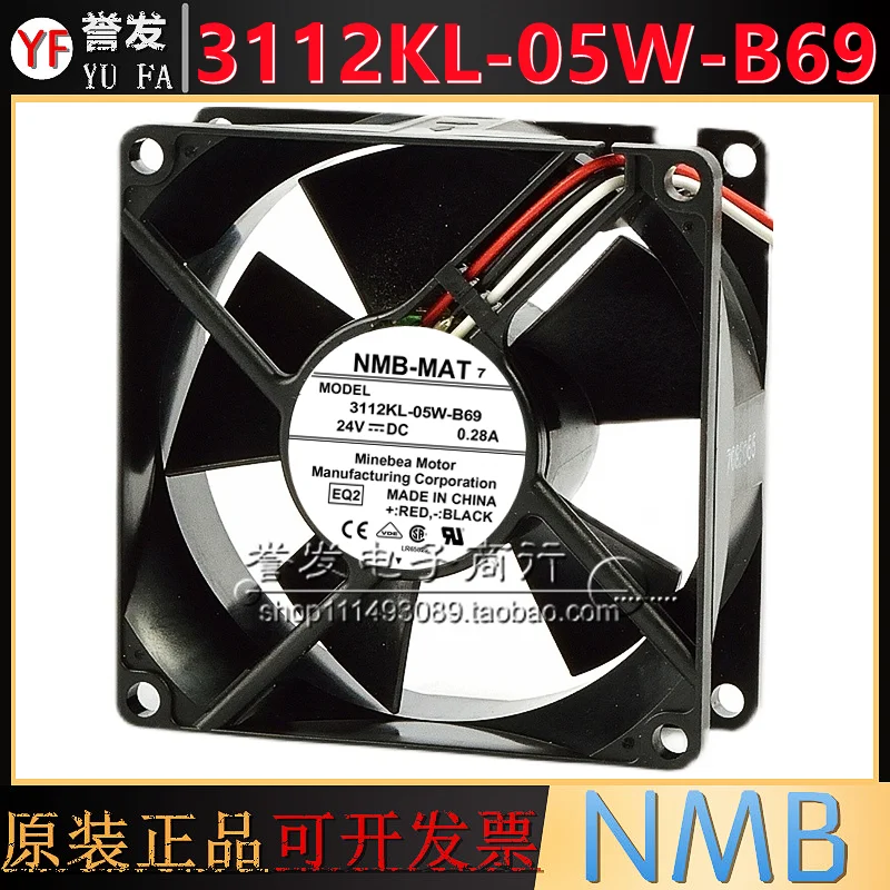 새로운 오리지널 3112KL-05W-B60 24V 0.28A 8032 80x80x32mm 냉각 팬 라디에이터