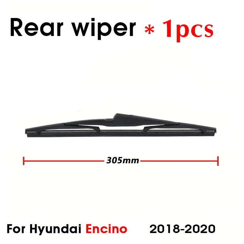 Car Wiper Blade Rear Back Window Windscreen Windshield Wipers Auto Accessories For Hyundai Encino Hatchback 305mm 2018-2020