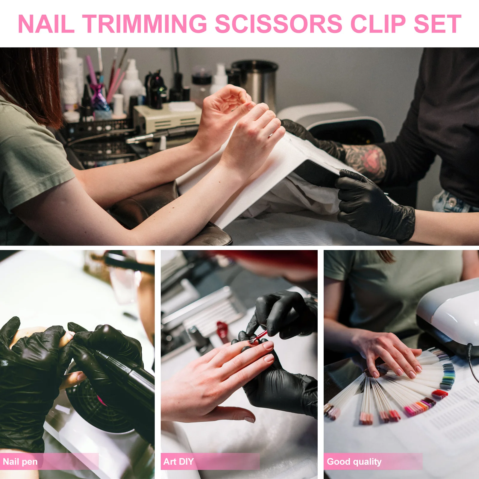 

20pcs Tips Extension Tool Set Transparent Diy Manicure Nail Art Tool Tip Trimmer For Diy Gel Nail Art Reusable Manicure Kit