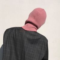 Cartoon Warm Balaclava Hat Soft Earmuff Knitted Pullover Cap Thickened Windproof Winter Neckerchief Outdoor