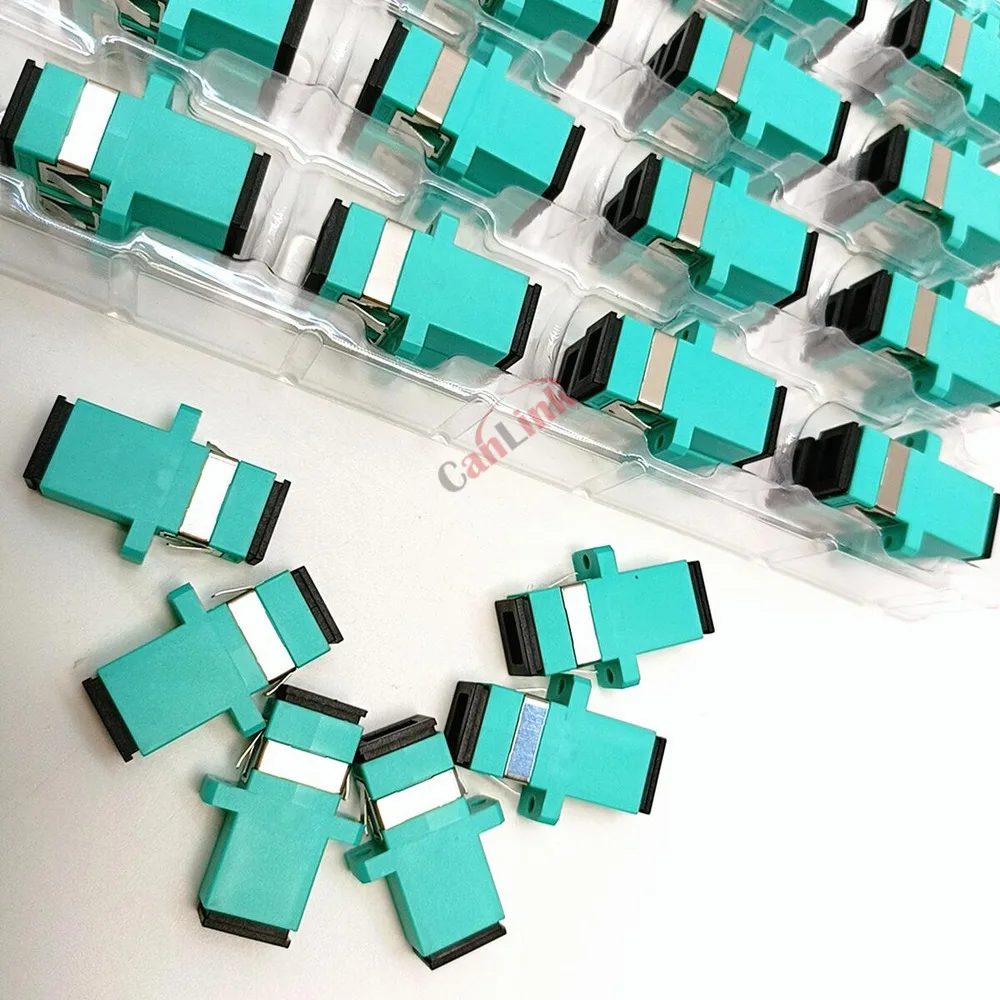 50 개/몫 광섬유 커넥터 어댑터 LC/UPC SM 플랜지 단일 모드 이중 LC-LC UPC 커플러