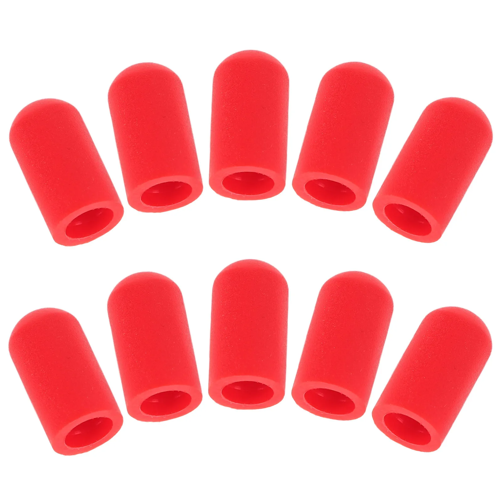

10Pcs Drumstick Silicone Tips Red Quiet Drum Stick Mute Dampener Replacement Practice Percussion Accessory Snare Drum Pad