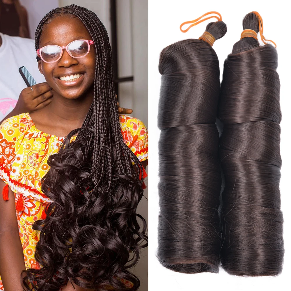 Pre Stretched French Curls Hair Spiral Curls Braiding Hair Synthetic Loose Wave Crochet Braids Hair Extensions