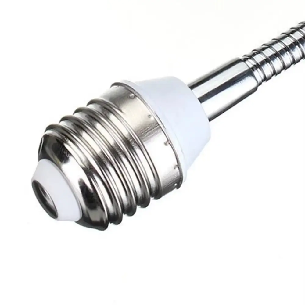 20/30/40/60cm LED Bulb Extension Tube Flexible E27 To E27 Bulb Conversion Socket Threaded Lengthen Lamp Holder Adapter Home