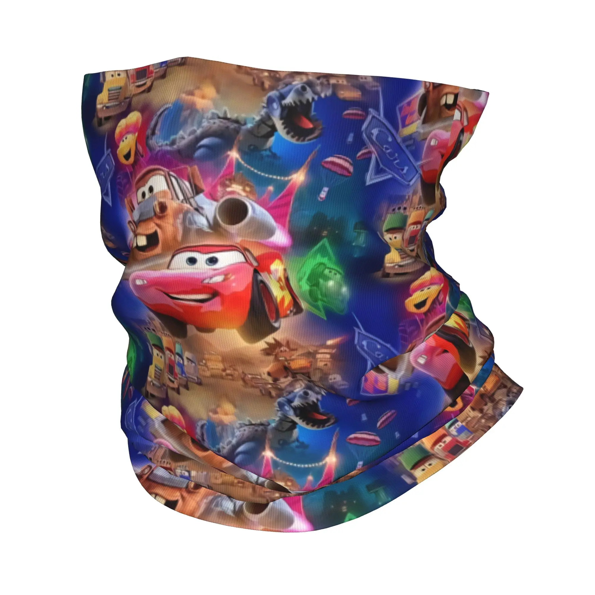 

Custom Lightning McQueen Car Pattern Bandana Neck Gaiter for Hiking Camping Women Men Wrap Scarf Headband Warmer