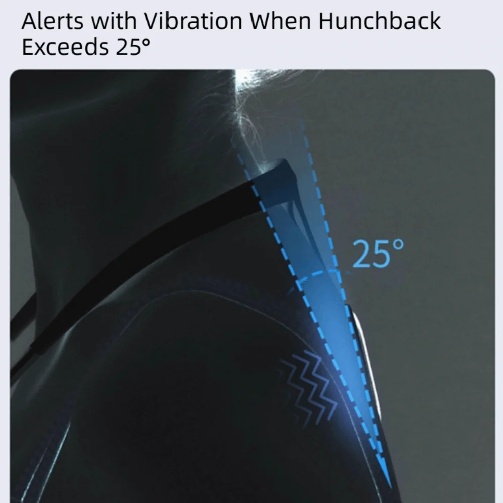 Realtime Smart Posture Trainer Device Vibration Reminder Scientific Back Posture Support Rechargeable Portable