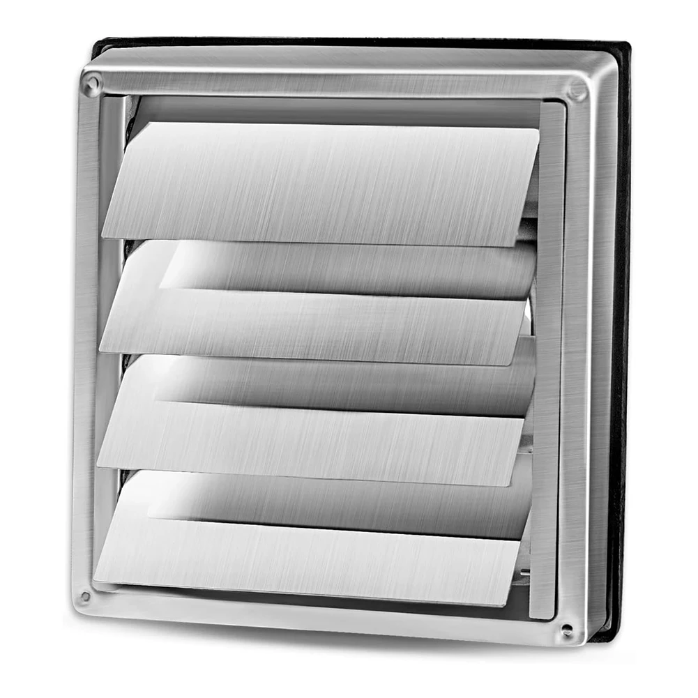 4/5/6inch  Air Vent Stainless Steel Grille Duct Vent Cover Wall Ceiling Square Air Outlet Heating Cooling Ventilation Grille