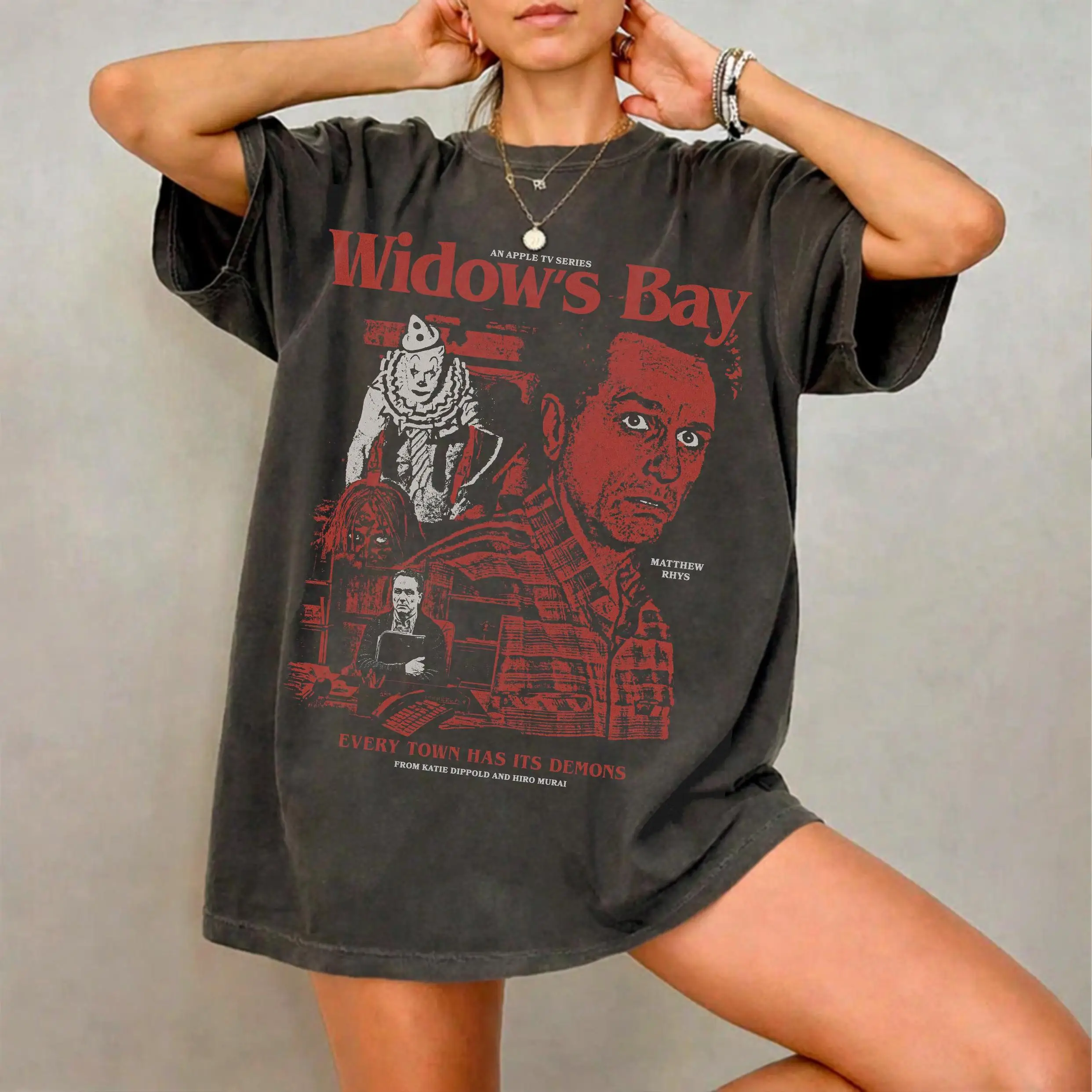 Widow's Bay Shirt, Every Town Has Its Demons Tee, Matthew Rhys Horror TV Series Vintage Graphic Shirt