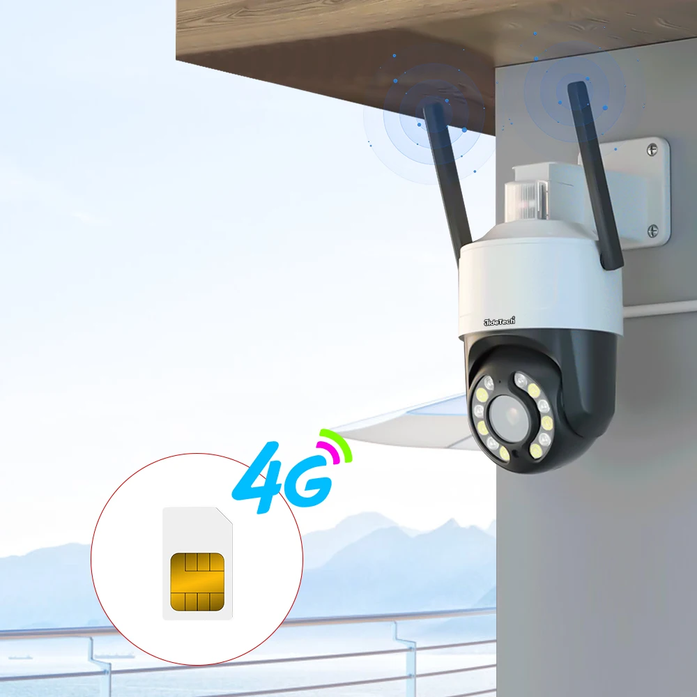 كاميرا JideTech 8MP 5X Zoom 4G EU تعمل بالطاقة الشمسية PTZ مع 60W54A بدون شحن تدعم كشف الإنسان مقاوم للماء IP66 #5