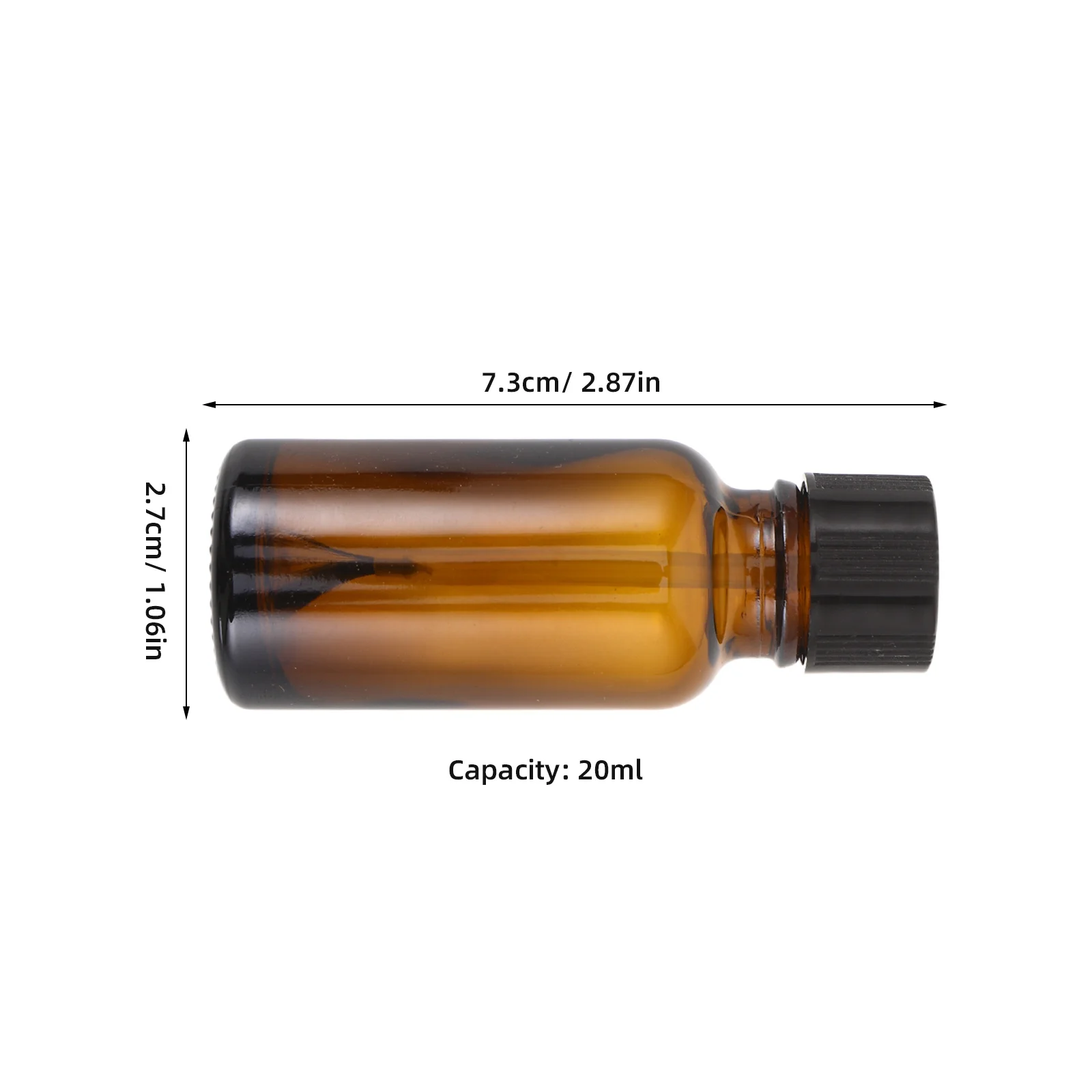 Bouteilles de vernis à ongles rechargeables en verre marron, joint sécurisé pour le stockage des liquides, conteneurs de beauté, huile essentielle, DIY, 20 pièces