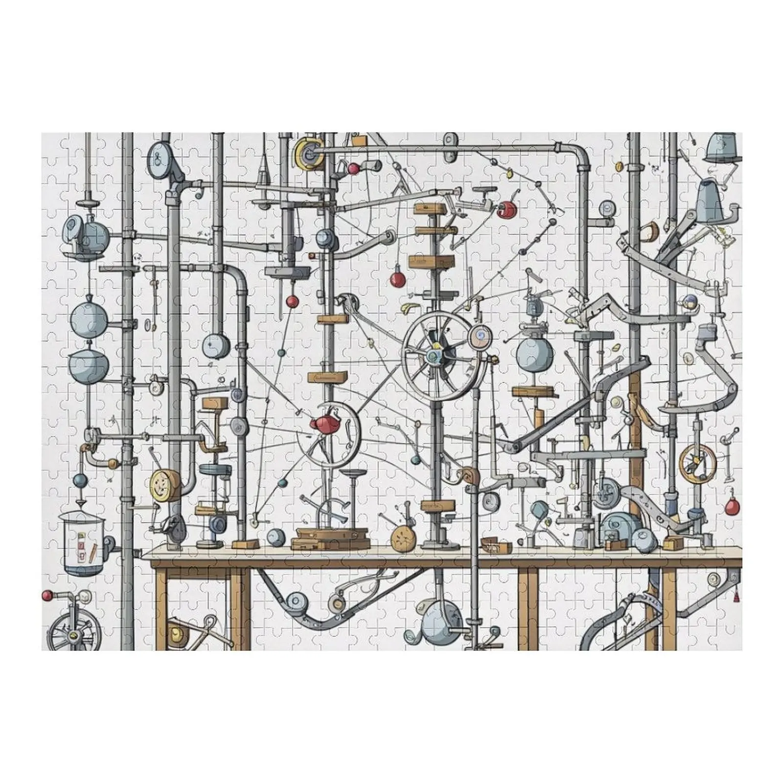 

Rube Goldberg Machine Mark II Jigsaw Puzzle Custom Name Child Toy Wooden Jigsaws For Adults Puzzle