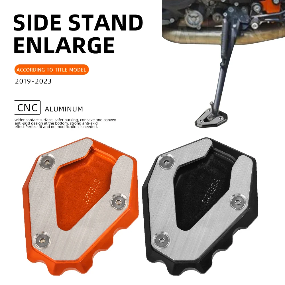 

Motorcycle Kickstand Extension Foot Side Stand Enlarger Pad Support Plate FOR 1290 Super Duke GT 2019 2020 2021 2022 2023 2024