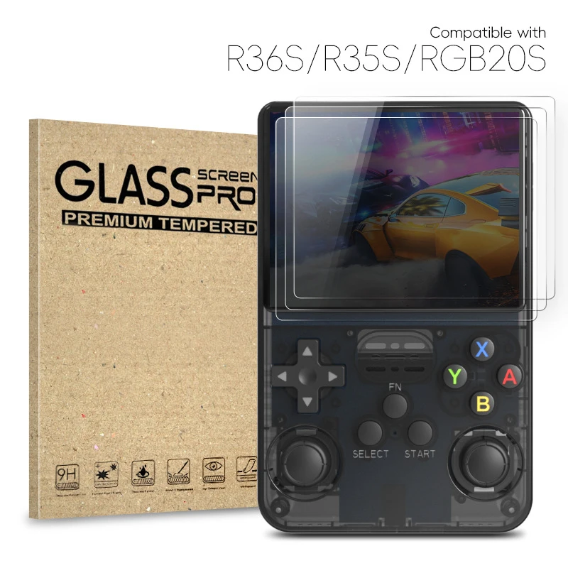 

For R36S Gaming Console Protective Film Screen Protector Dust Scratch Resistant for R36S/R35S/RGB20S 3.5-inch Video Game Console