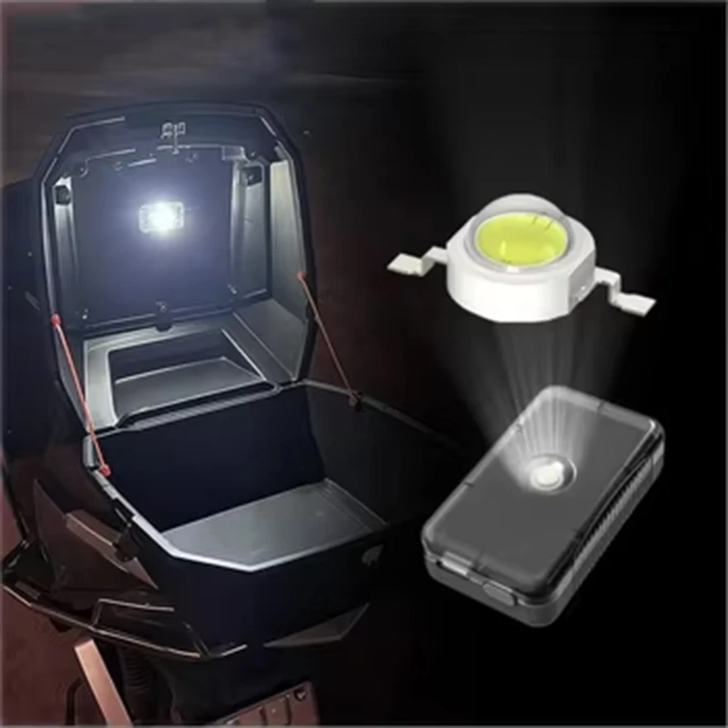 Motorcycle Locomotive Box Sensor Light LED Tail Box Anti-Collision Lamp Convenient Outdoor Fishing Camping Night Light ﻿