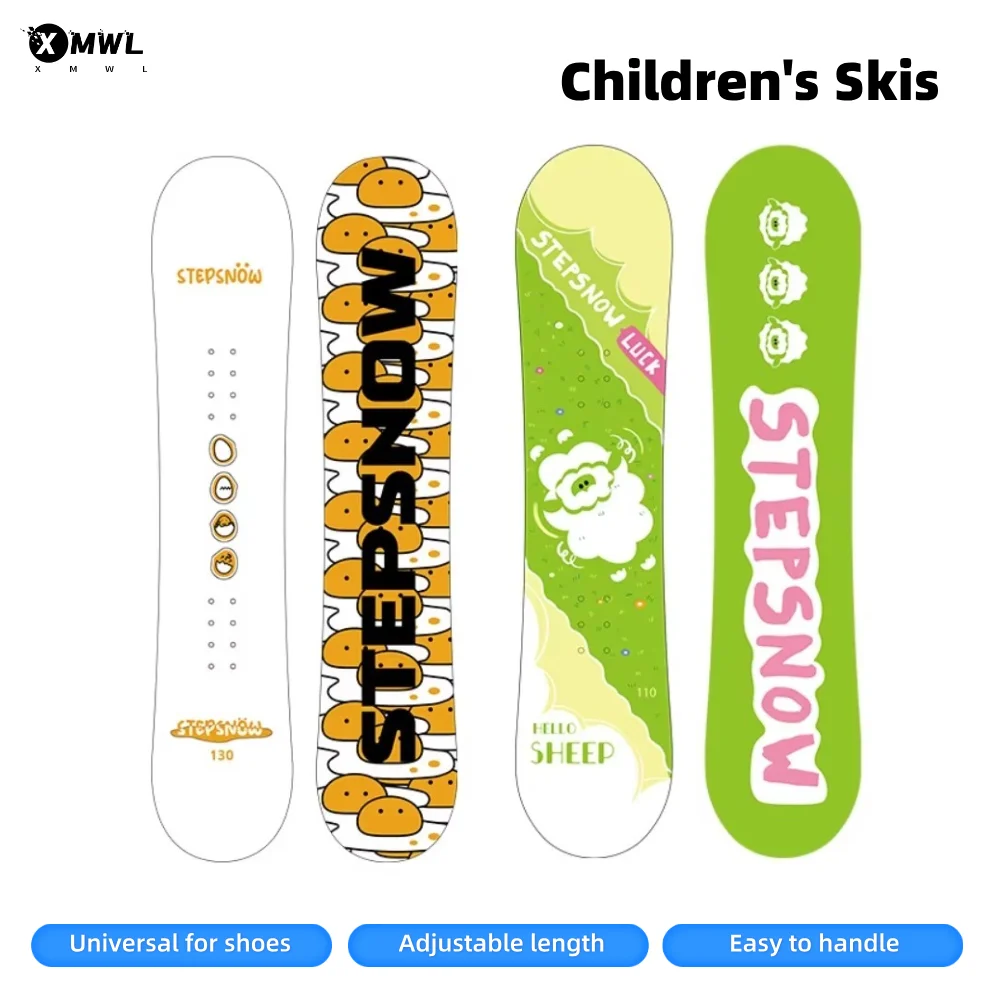 

Kids' Skis 2025 New Models, Beginner-advanced Snowboards All-around Skis Poplar Wood Core Material 120/125/130CM Customizable