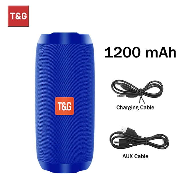T&G TG117 Bluetooth-Lautsprecher, tragbare kabellose Soundbox, Outdoor-Lautsprecher, wasserdicht, Stereo-Surround, unterstützt TF-Radio 9