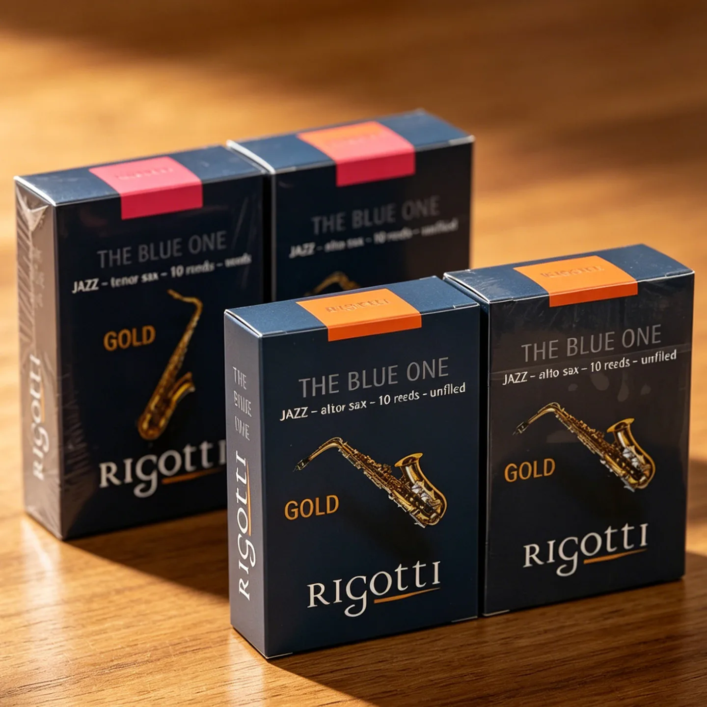 Palhetas Rigotti para saxofone, novas, para jazz, alto, tenor, soprano, clarinete, França