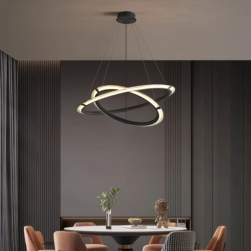 Modern Minimalist Round Pendant Lights for Dining Room, Designer Scandinavian Circle Lamp for Living Room and Bedroom