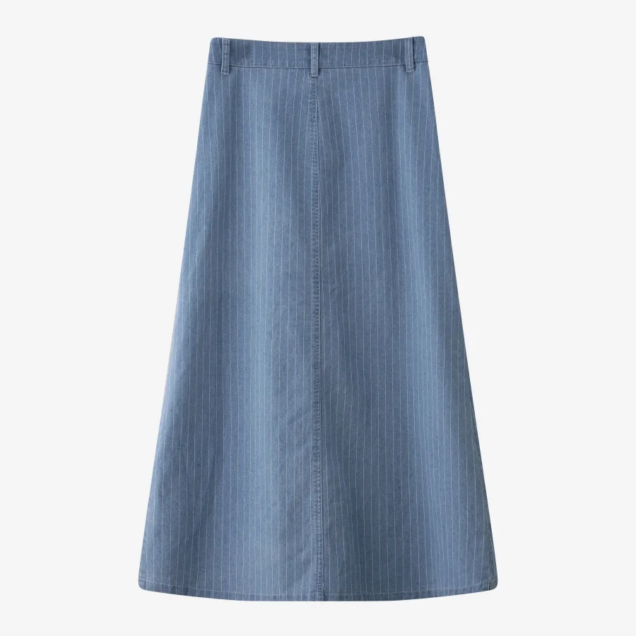 AS AW26 Black pinstripe denim skirt with stretch fashion woman clothes lady wear 17 S904ccac01b984b7e9caa8b4166cde87bW