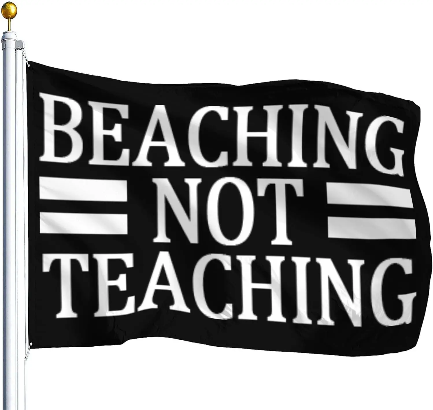 Flagicts 100% Polyester Beaching Not Teaching Flags